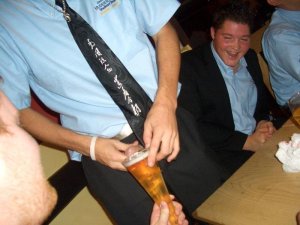 Pissing in yards of ale